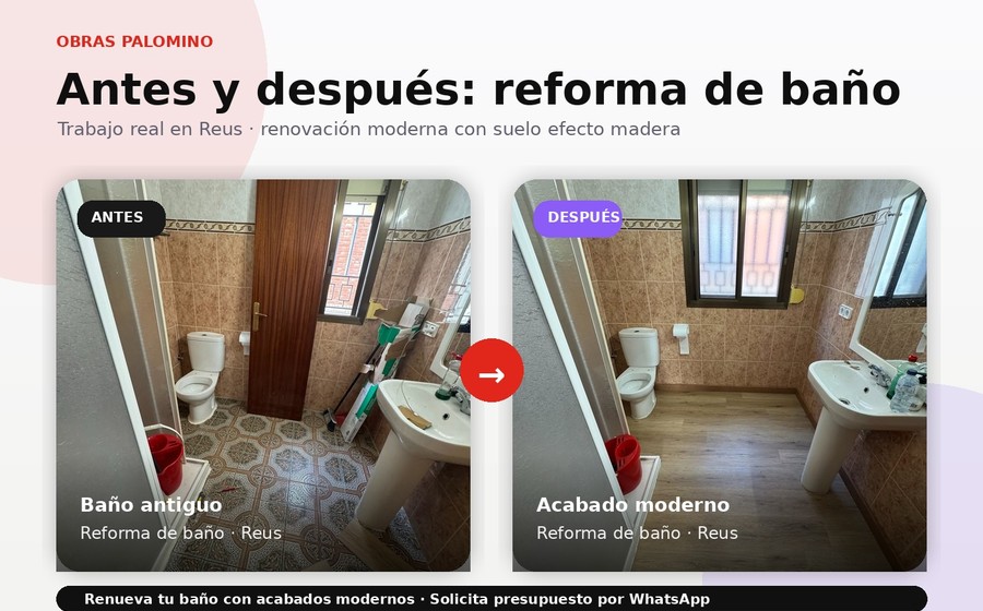 Comparativa profesional baño Reus